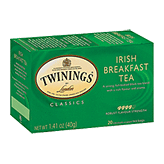 Twinings Of London  irish breakfast, 100% pure black tea, 20 tea bags Left Picture